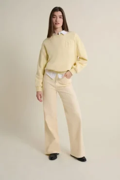 ETAM Corte Ancho|Jeans|Pantalon droit taille haute VANILLE