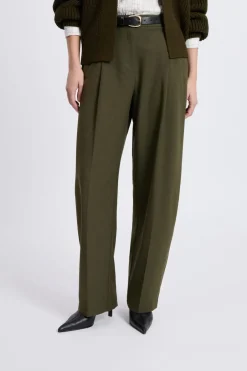 ETAM Pantalones|Pantalon large droit VERT
