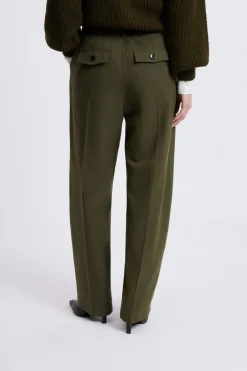 ETAM Pantalones|Pantalon large droit VERT
