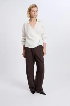 ETAM Pantalones|Pantalon large droit MARRON