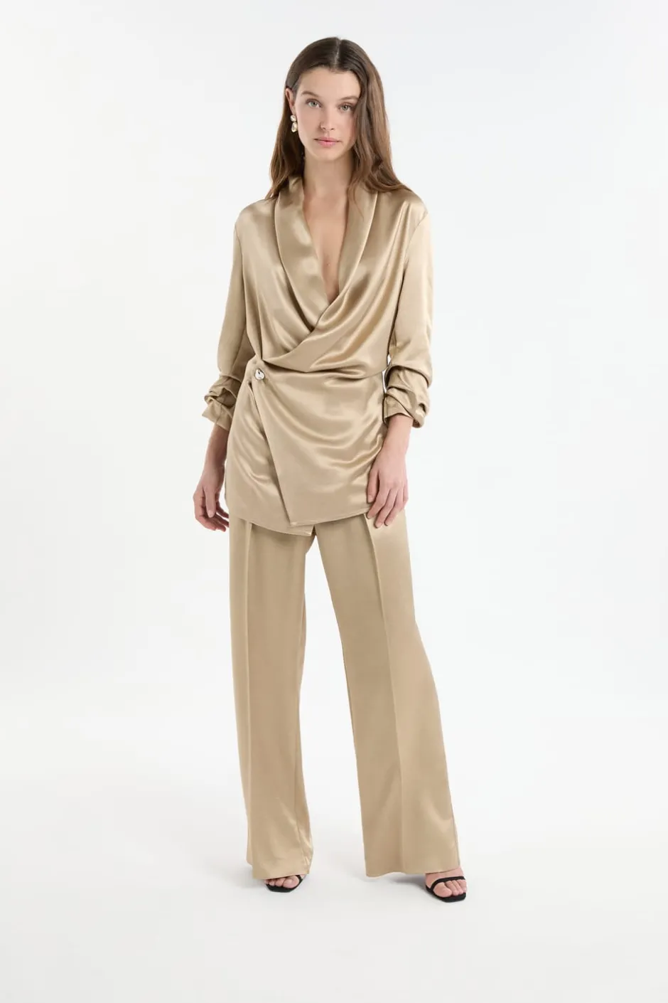 ETAM Corte Ancho|Pantalones|Pantalon large en crêpe SABLE