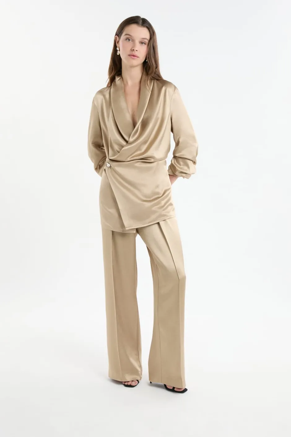 ETAM Corte Ancho|Pantalones|Pantalon large en crêpe SABLE