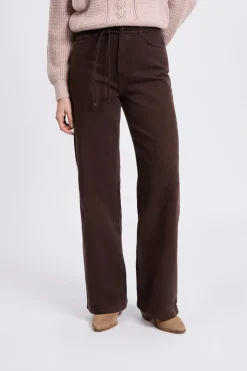ETAM Corte Ancho|Jeans|Pantalones anchos con cordón de algodón MARR&Oacute;N