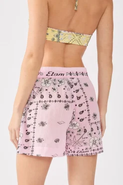 ETAM Túnicas Y Vestidos De Playa|Pantalones cortos de algodón estampados ESTAMPADO FONDO ROSA