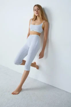 ETAM Culotte|Pantalones cortos de ciclista de algodón acanalado GRIS CLARO