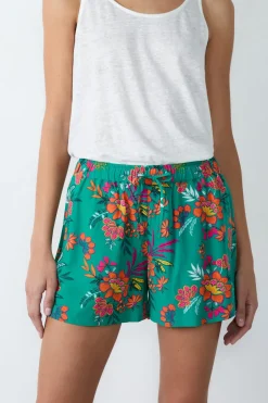 ETAM Partes De Abajo De Pijama|Los Pijamas Más Responsables|Pantalones cortos de pijama estampados VERDE