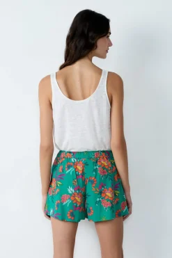 ETAM Partes De Abajo De Pijama|Los Pijamas Más Responsables|Pantalones cortos de pijama estampados VERDE