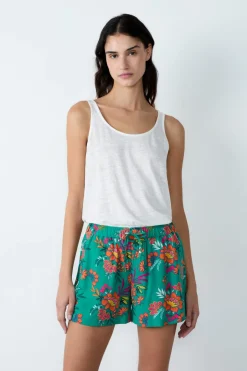 ETAM Partes De Abajo De Pijama|Los Pijamas Más Responsables|Pantalones cortos de pijama estampados VERDE