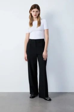 ETAM Corte Ancho|Pantalones|Pantalones de traje NEGRO