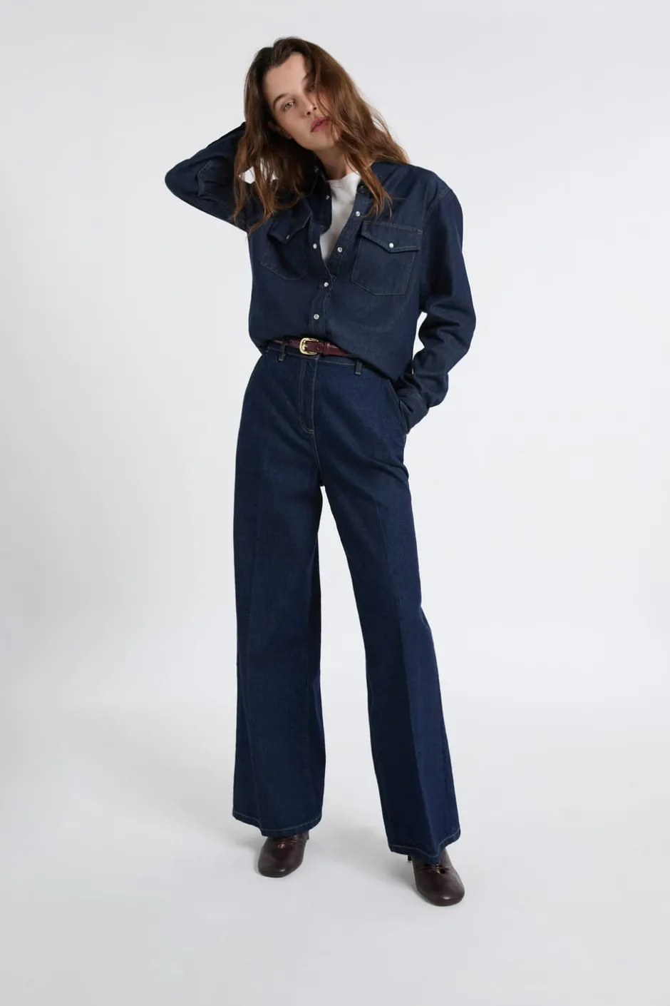 ETAM Corte Ancho|Jeans|Pantalones vaqueros anchos de algodón JEAN DENIM