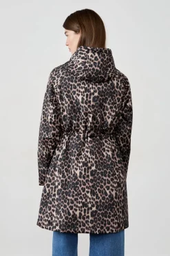 ETAM Abrigos|Parka estampado leopardo ESTAMPADO FONDO CRUDO