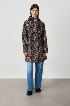 ETAM Abrigos|Parka estampado leopardo ESTAMPADO FONDO CRUDO