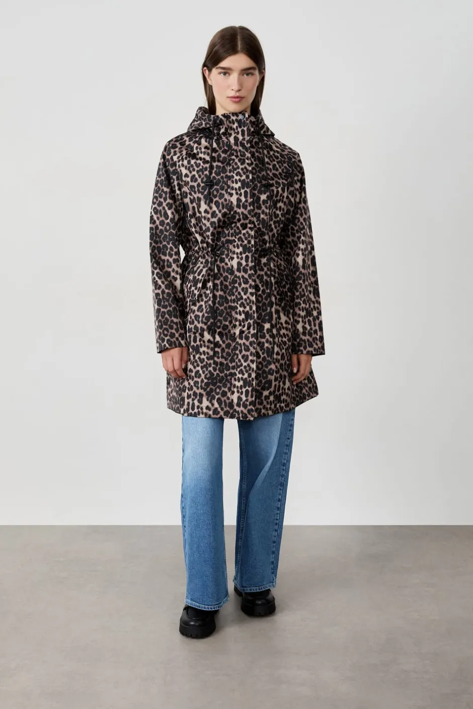 ETAM Abrigos|Parka estampado leopardo ESTAMPADO FONDO CRUDO