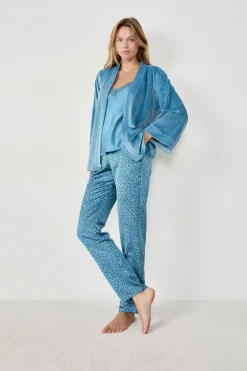 ETAM Pijamas Calentitos|Pijamas 2 Y 3 Piezas|Pijama de 3 piezas GRIS
