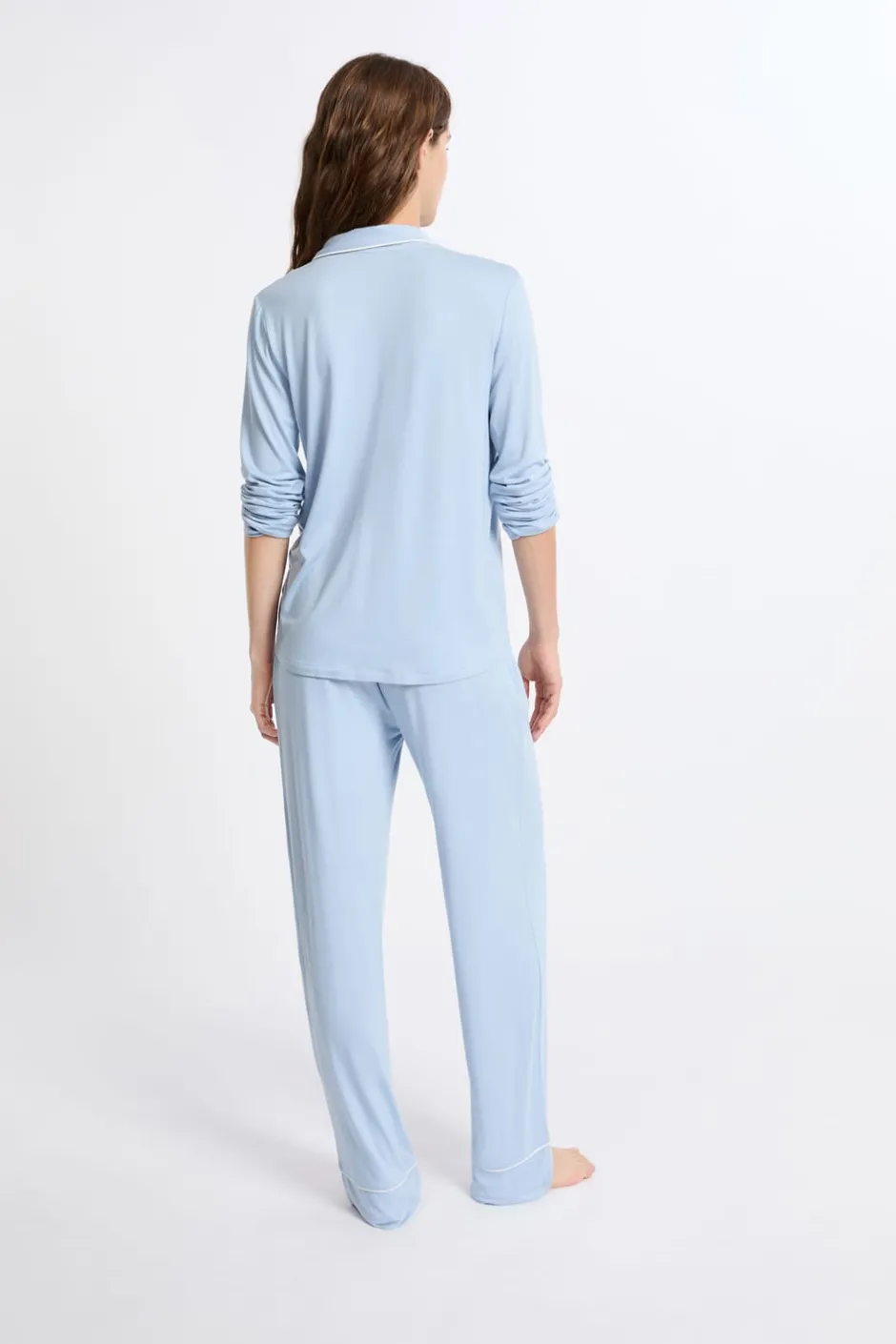 ETAM Los Pijamas Más Responsables|Pijamas 2 Y 3 Piezas|Pijama de 2 piezas de manga larga AZUL CIELO