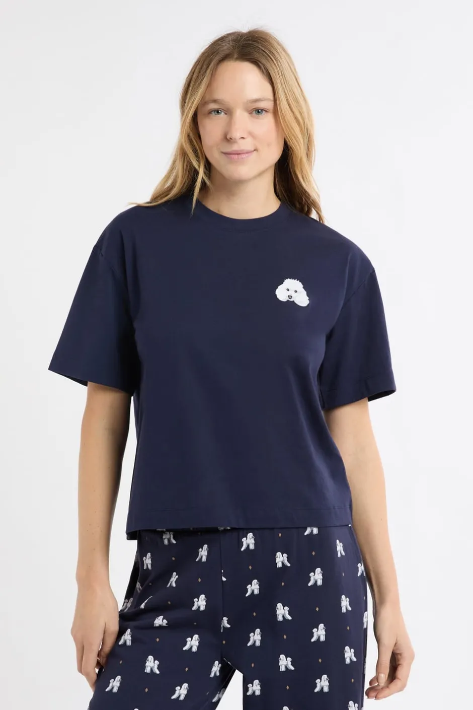 ETAM Los Pijamas Más Responsables|Pijamas 2 Y 3 Piezas|Pijama de dos piezas con estampado de perros marino