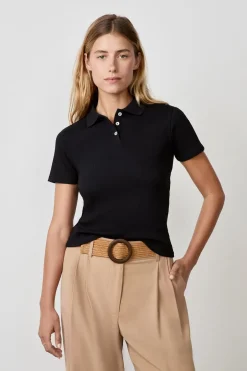 ETAM Manga Corta|Camisetas|Polo de manga corta NEGRO