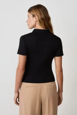 ETAM Manga Corta|Camisetas|Polo de manga corta NEGRO