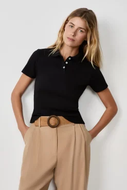 ETAM Manga Corta|Camisetas|Polo de manga corta NEGRO