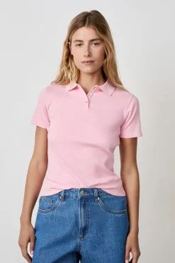 ETAM Camisetas|Manga Corta|Polo de manga corta ROSA CLARO