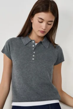 ETAM Manga Corta|Jerséis|Polo de manga corta con botones GRIS