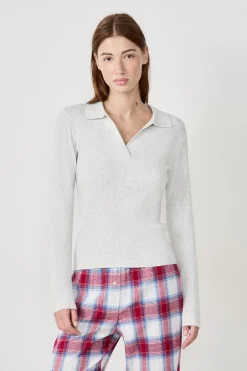 ETAM Ponchos, Sudaderas Y Chaquetas|Los Pijamas Más Responsables|Polo de manga larga GRIS CLARO