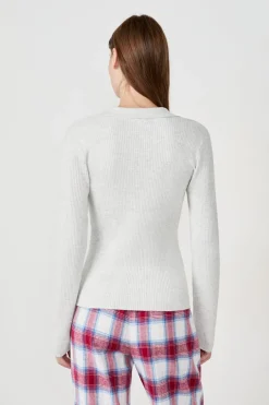 ETAM Ponchos, Sudaderas Y Chaquetas|Los Pijamas Más Responsables|Polo de manga larga GRIS CLARO