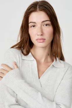ETAM Ponchos, Sudaderas Y Chaquetas|Los Pijamas Más Responsables|Polo de manga larga GRIS CLARO