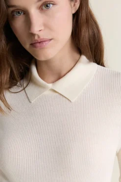 ETAM Cuello En V|Jerséis|Polo de manga larga crudo
