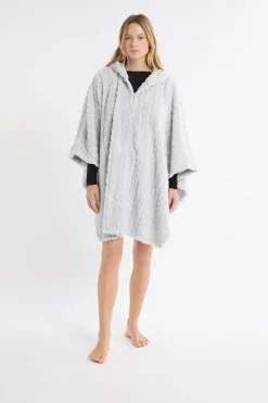 ETAM Pijamas Calentitos|Ponchos, Sudaderas Y Chaquetas|Poncho con mangas 3/4 GRIS