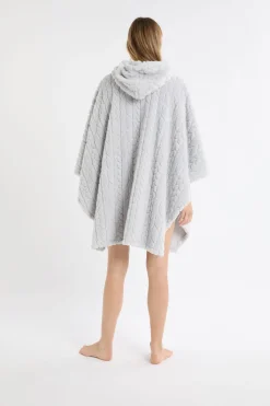 ETAM Pijamas Calentitos|Ponchos, Sudaderas Y Chaquetas|Poncho con mangas 3/4 GRIS