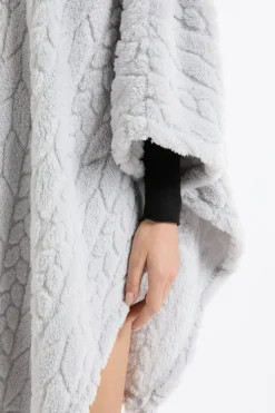 ETAM Pijamas Calentitos|Ponchos, Sudaderas Y Chaquetas|Poncho con mangas 3/4 GRIS