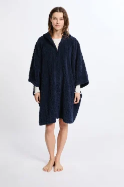 ETAM Pijamas Calentitos|Ponchos, Sudaderas Y Chaquetas|Poncho efecto polar MARINO