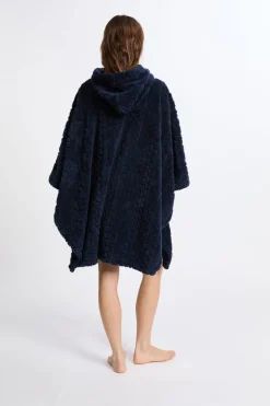 ETAM Pijamas Calentitos|Ponchos, Sudaderas Y Chaquetas|Poncho efecto polar MARINO