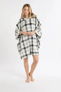 ETAM Homewear|Pijamas Calentitos|Poncho sin mangas de forro polar CRUDO