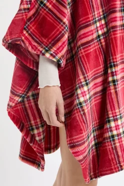 ETAM Pijamas Calentitos|Ponchos, Sudaderas Y Chaquetas|Poncho sin mangas de forro polar ROJO