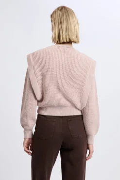 ETAM Cuello Redondo|Jerséis|Pull à épaulettes avec laine ROSE CLAIR