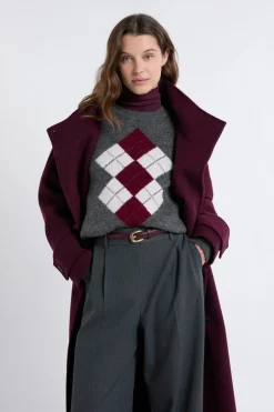 ETAM Fantasía|Cuello Redondo|Pull col rond à motifs GRIS CLAIR