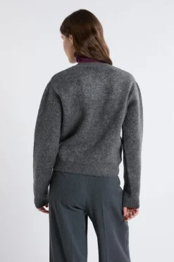 ETAM Fantasía|Cuello Redondo|Pull col rond à motifs GRIS CLAIR