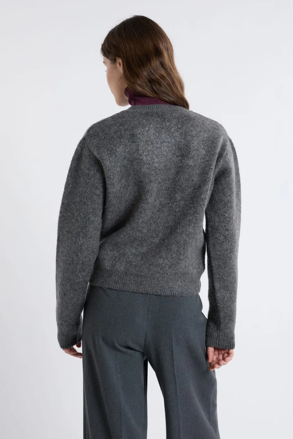 ETAM Fantasía|Cuello Redondo|Pull col rond à motifs GRIS CLAIR