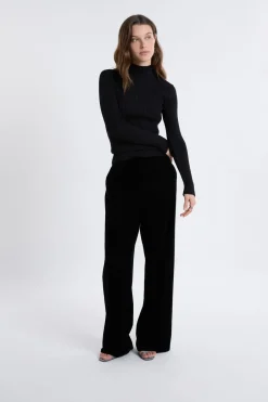 ETAM Cuello Alto|Jerséis|Pull en tricot irisé à col montant NOIR