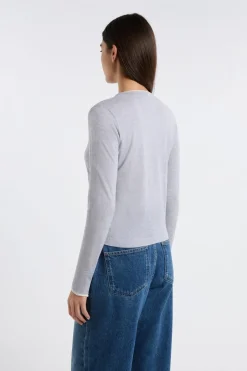 ETAM Cuello En V|Chaquetas|Rebeca de lana GRIS CLARO