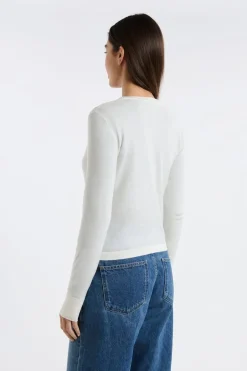 ETAM Cuello En V|Chaquetas|Rebeca de lana crudo
