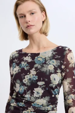 ETAM Vestidos Largos|Vestidos Florales|Robe longue à motifs fleuris IMP FD VIOLET.