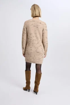 ETAM Vestidos Cortos|Vestidos De Punto|Robe pull en maille TAUPE