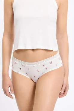 ETAM Culotte|Packs De Braguitas|Set de 3 bragas culottes de algodón y encaje con motivos ROSA