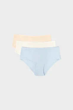 ETAM Culotte|Packs De Braguitas|Set de 3 bragas de algodón CRUDO