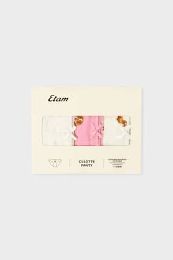 ETAM Braguita|Packs De Braguitas|Set de 3 bragas de algodón ROSA