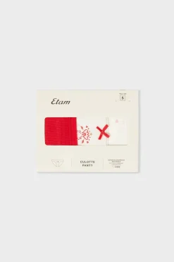 ETAM Braguita|Packs De Braguitas|Set de 3 bragas de algodón ROJO