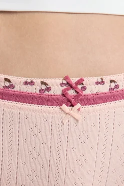 ETAM Braguita|Packs De Braguitas|Set de 3 bragas de algodón ROSA EMPOLVADO